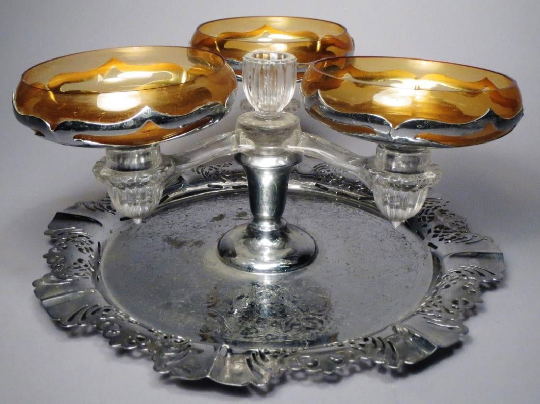 Art Deco Cambridge Glass Farber Brothers Centrepiece (1 of 8)