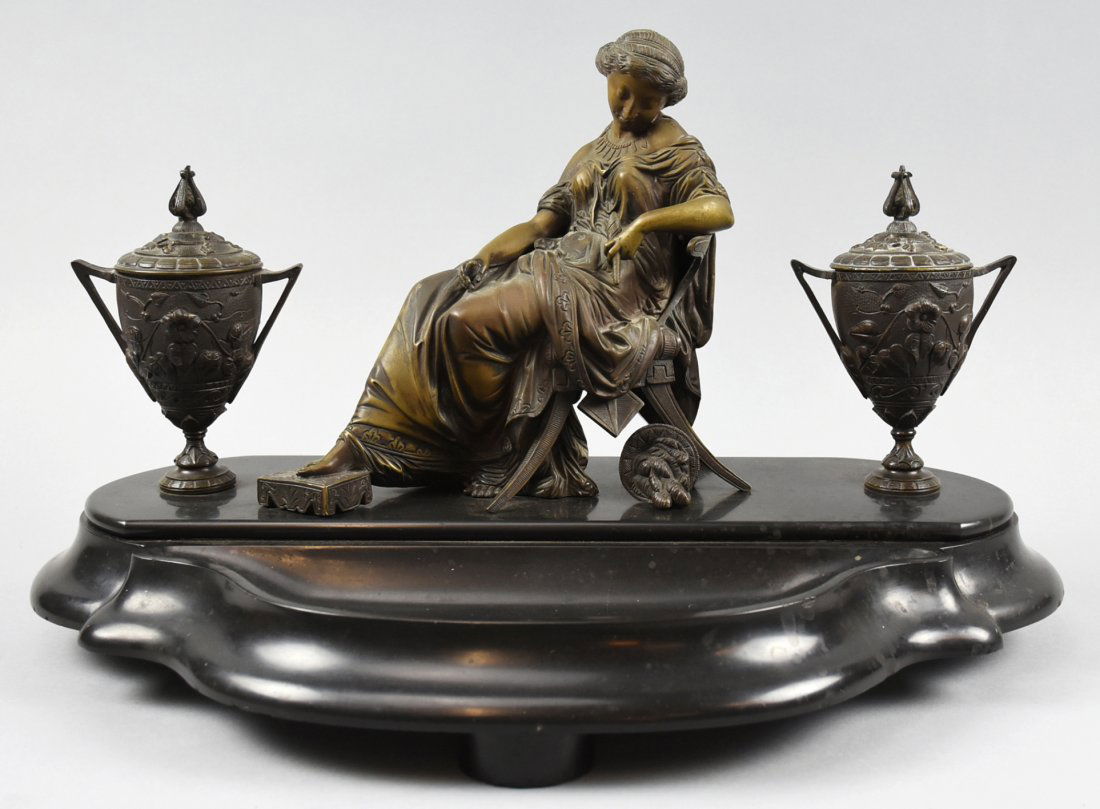 Antique Neo-Classical Bronze & Marble (1 of 11)