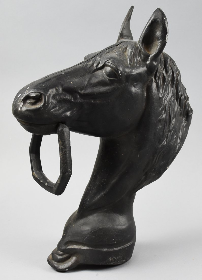 Antique Cast Horse Hitching Post With Marking (1 of 7)