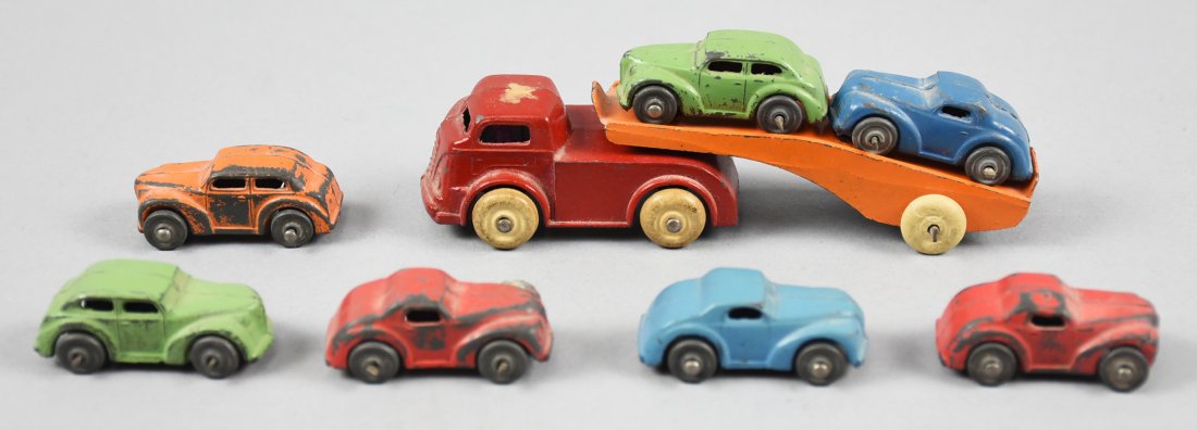 Vintage Barclay Car Carrier with Seven Cars (1 of 3)