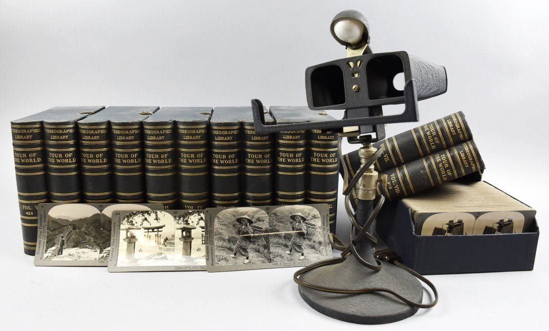 Vintage Keystone Stereoview Card Sets & Electric Viewer (1 of 9)