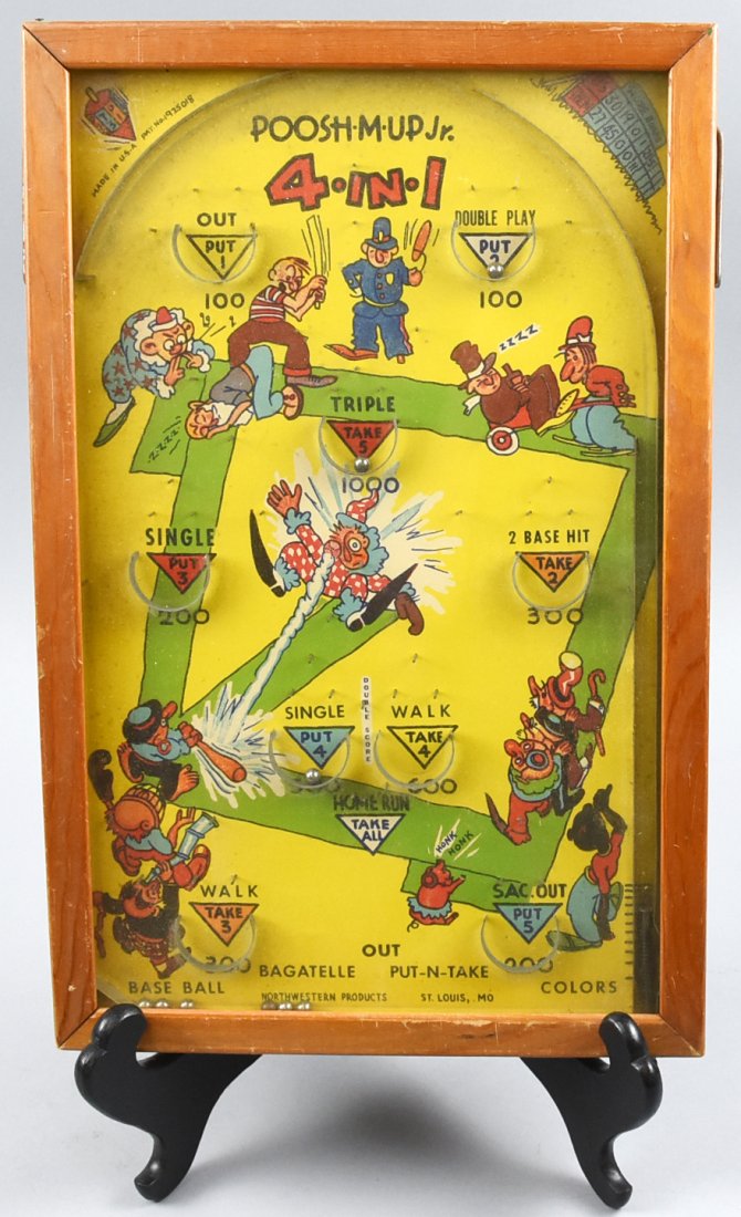 Vintage Poosh-M-Up Jr., Baseball, Northwestern Products (1 of 5)