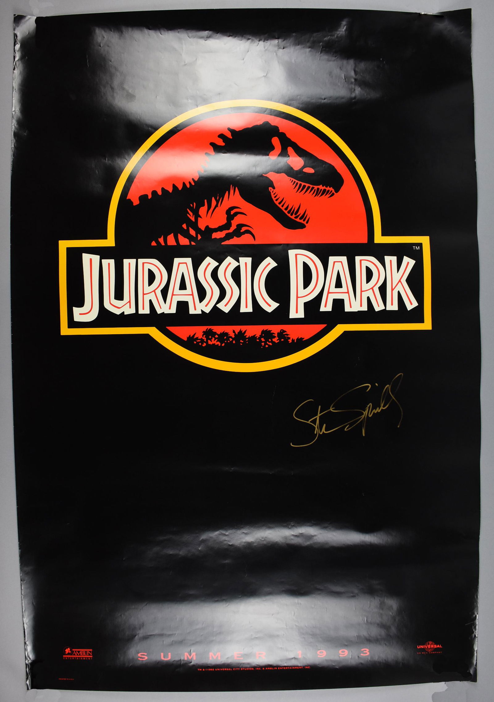 Jurassic Park, Speilberg Signed Movie Poster (1 of 2)