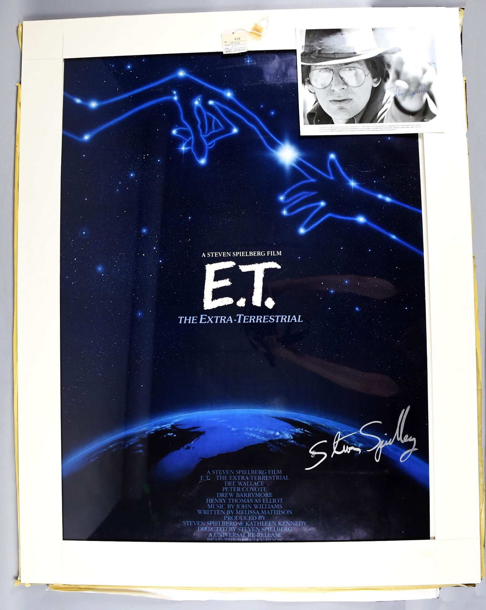 Spielberg Signed ET Poster & Head Shot E.T. (1 of 5)
