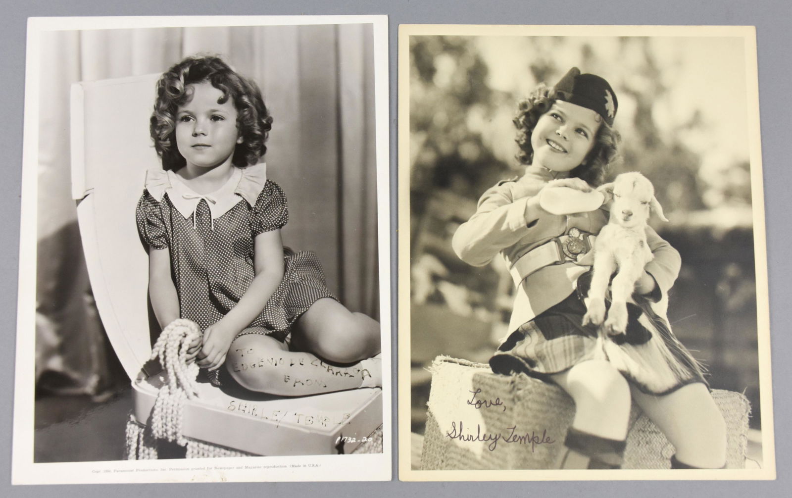 8 x 10 Black & White Young Shirley Temple Autograph (1 of 9)