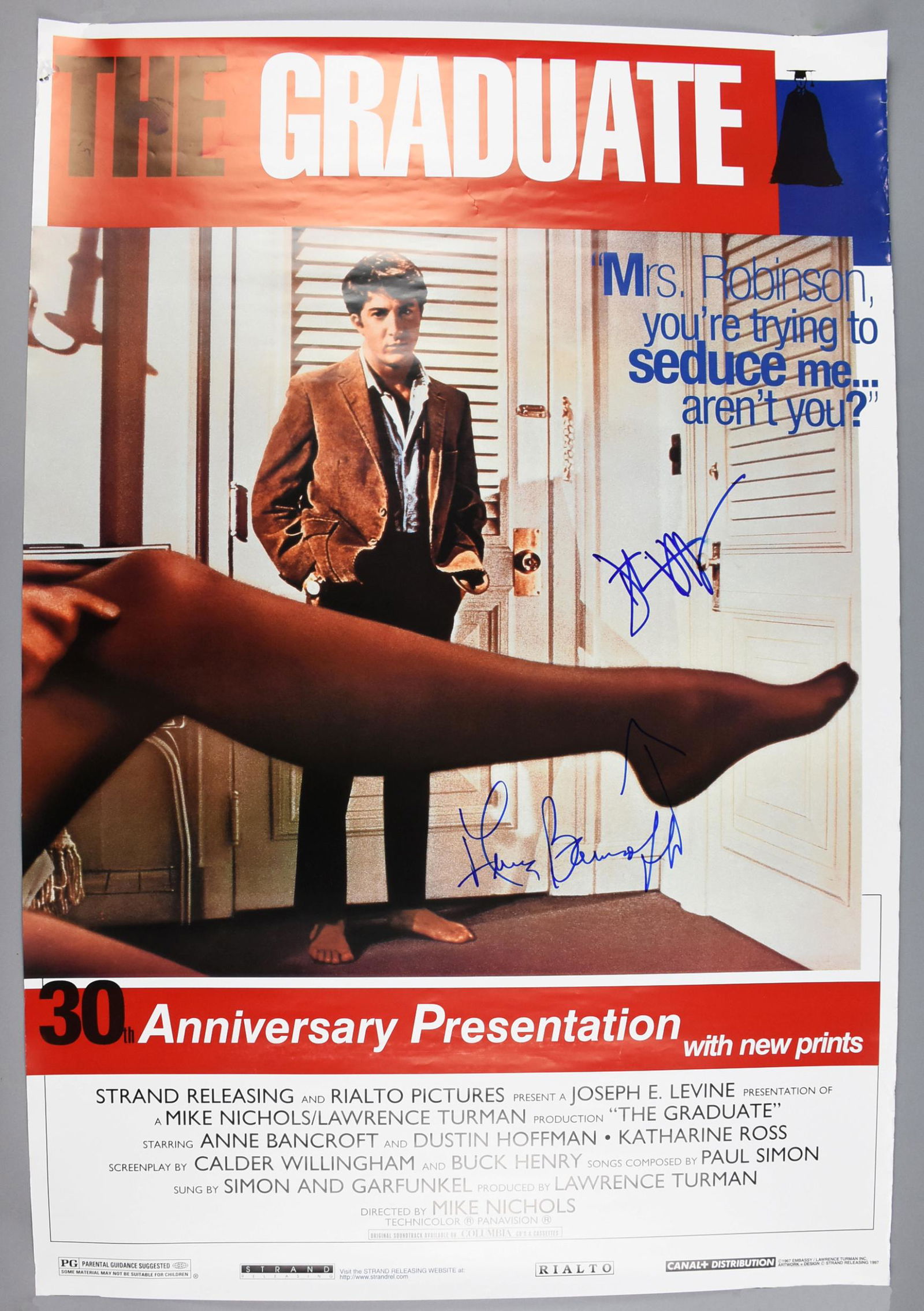 30th Anniv, The Graduate Poster, Signed Hoffman, (1 of 3)