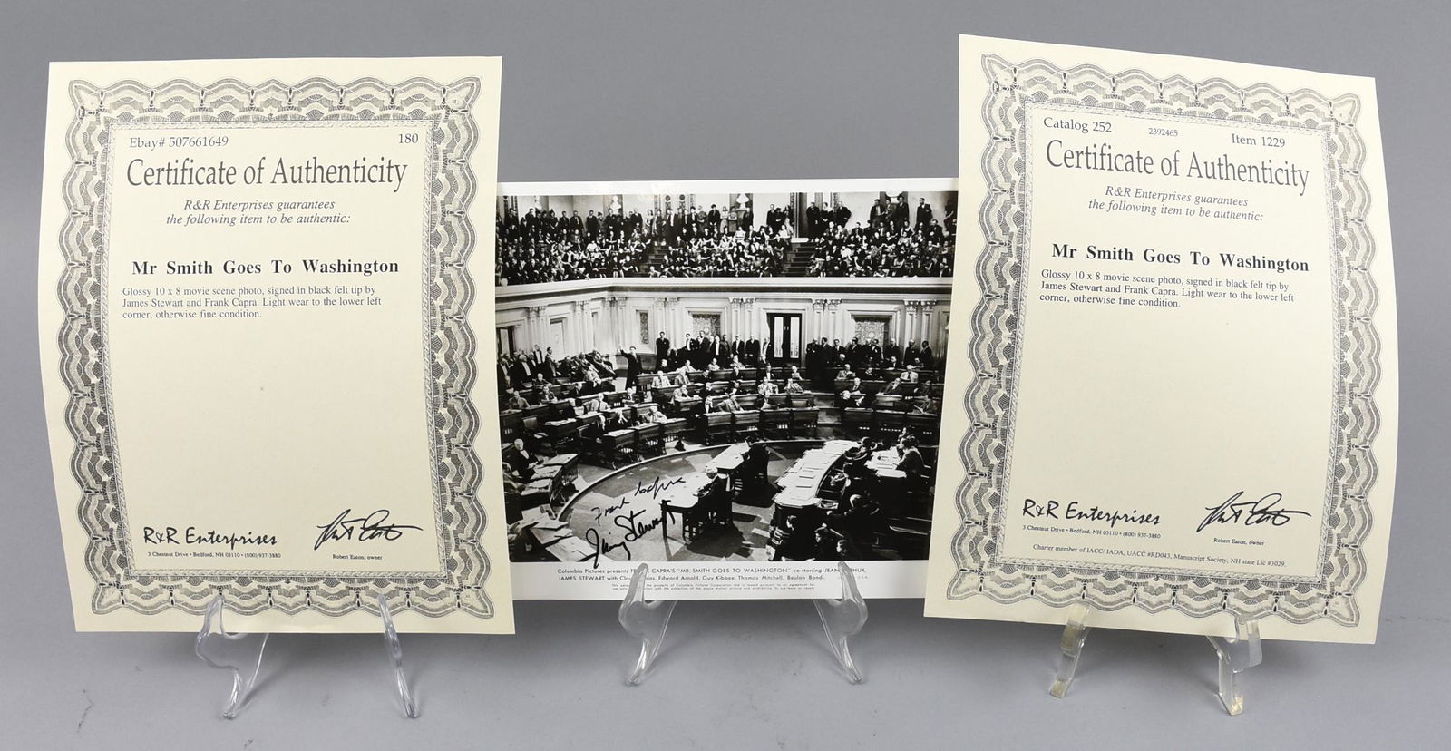 Stewart Capra SIGNED Mr. Smith Goes to Washington (1 of 2)