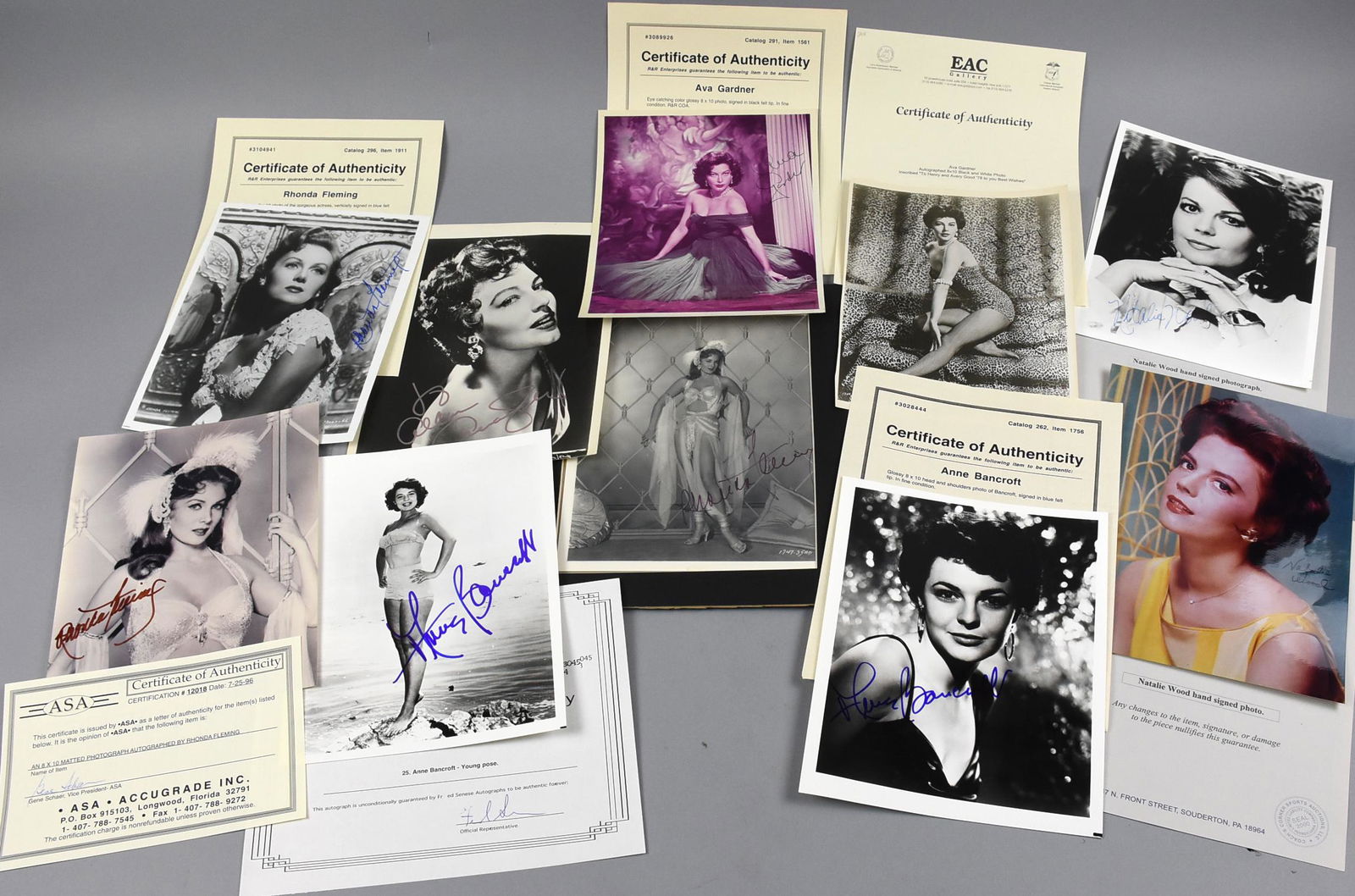 Hollywood Beauties Signed Photos Bancroft, Gardner, (1 of 12)