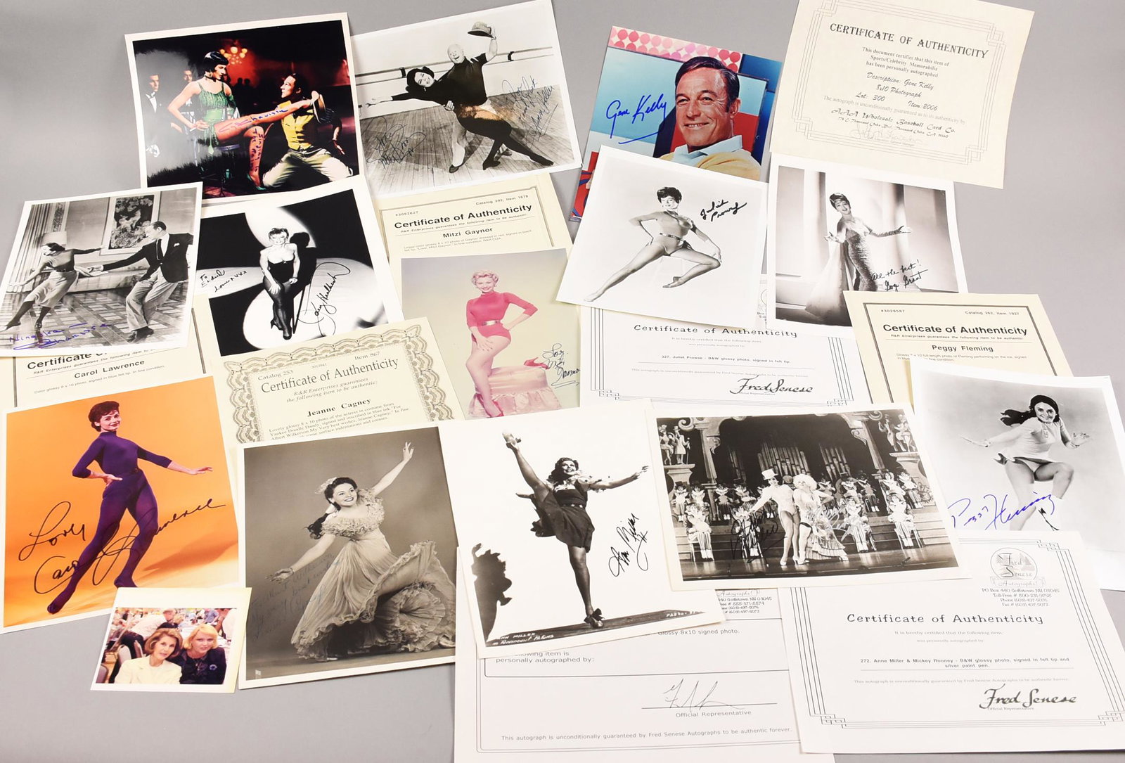 Signed Hollywood Dancers Photos, Charisse, Kelly, COAs (1 of 15)