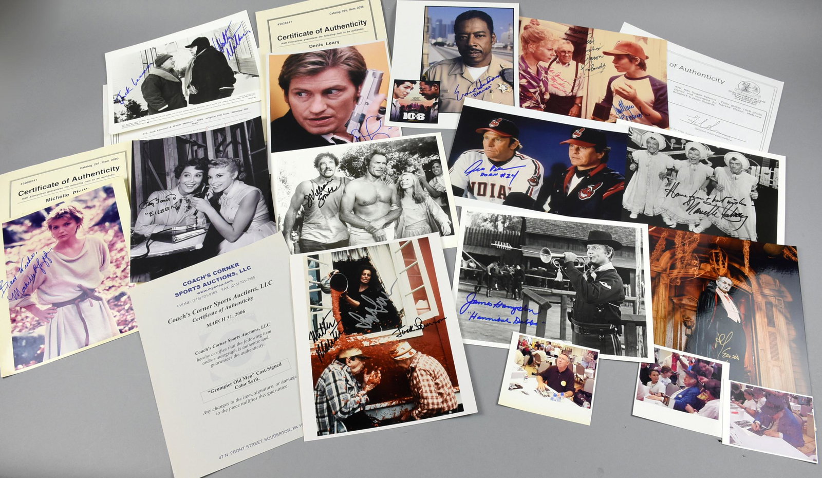 Comedic Movie Star Signed Photos, Lemmon, Fabray, Leary (1 of 4)