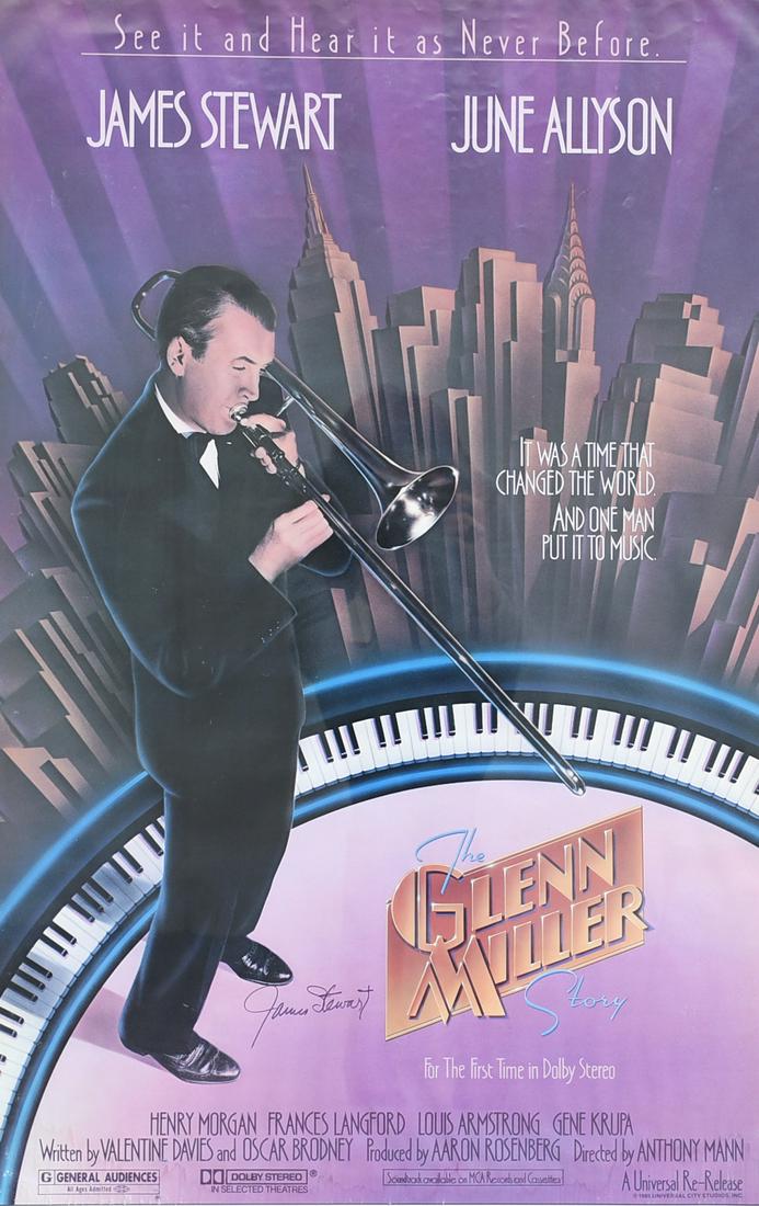 1985 The Glenn Miller Story, James Stewart SIGNED (1 of 4)