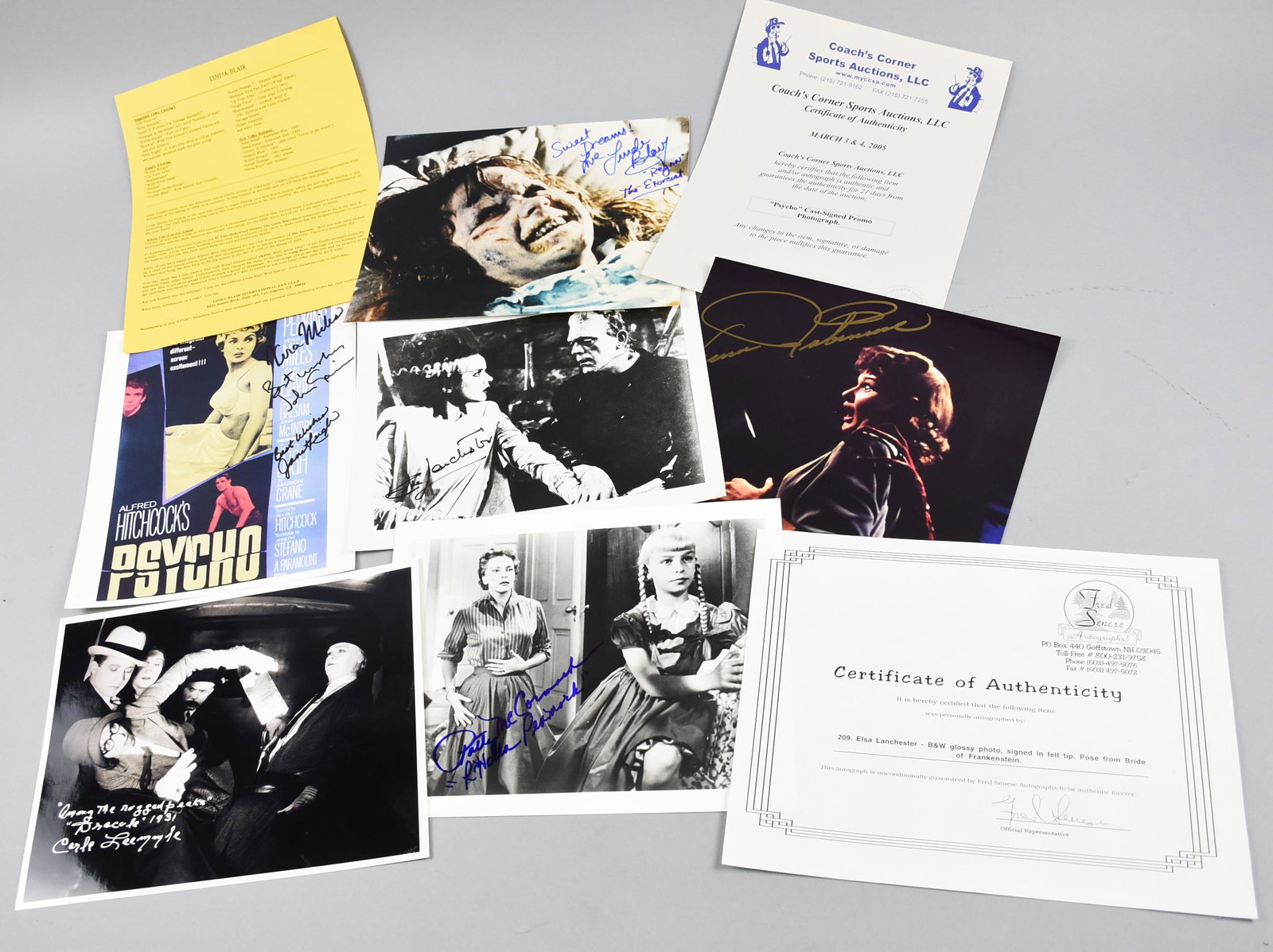 Thiller Movie Signed, Linda Blair, McCormack, Psycho (1 of 3)