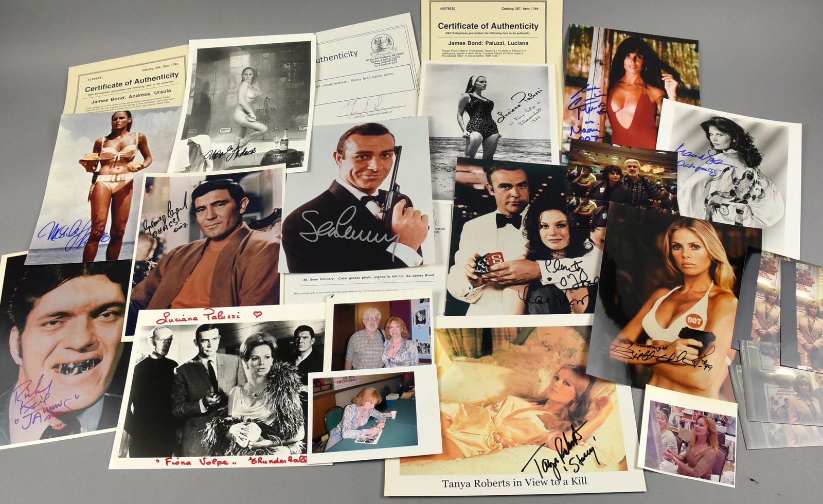 007 Bond Signed Photos Connery Eckland Andress (1 of 1)