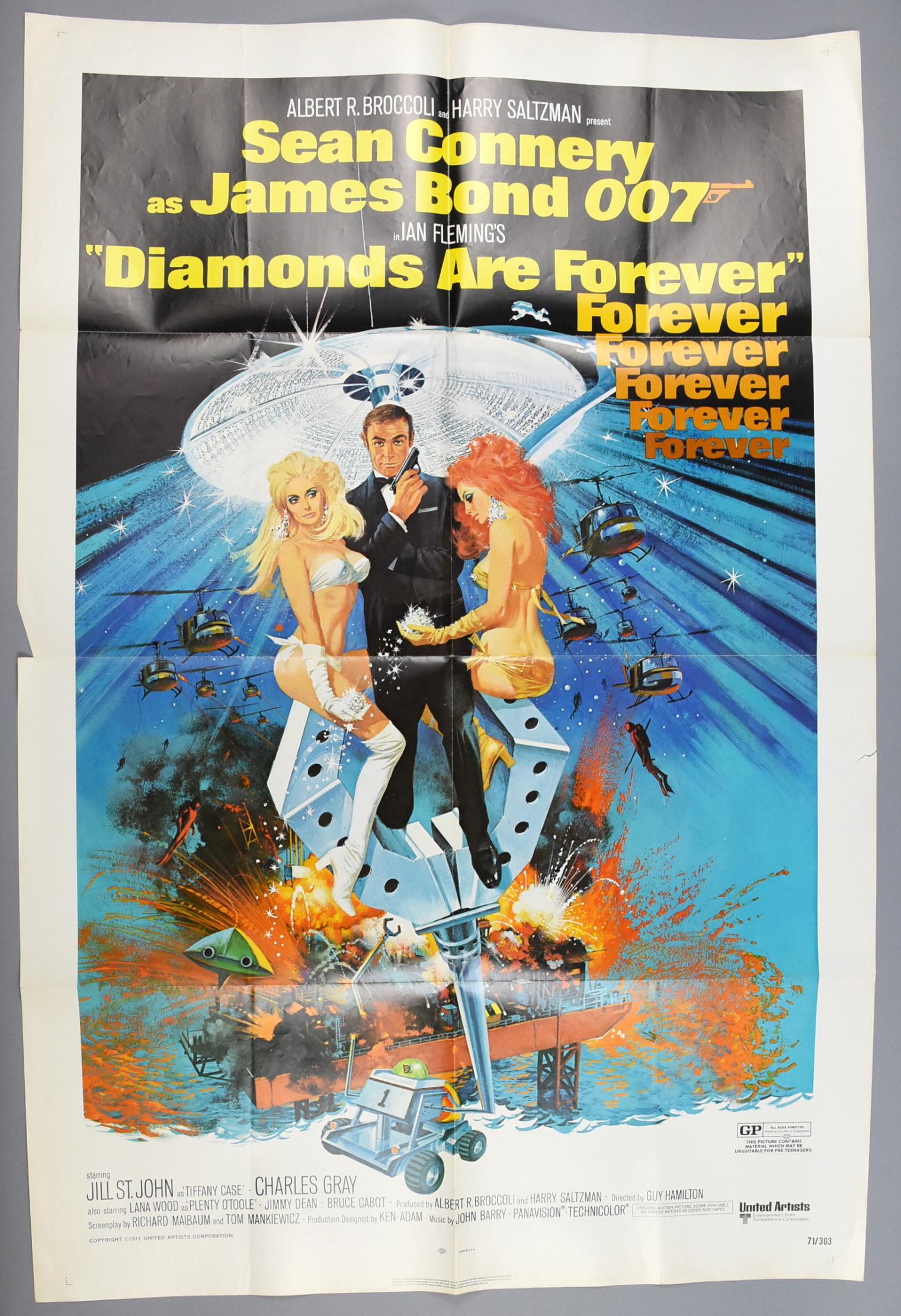Sean Connery, BOND Diamonds Are Forever One Sheet (1 of 5)
