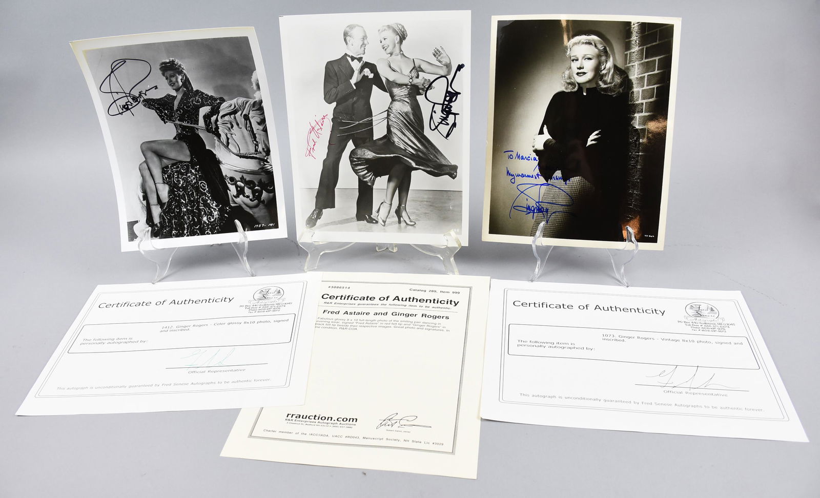 Fred Astaire, Ginger Rogers Signed Dancing Photo, COA (1 of 2)