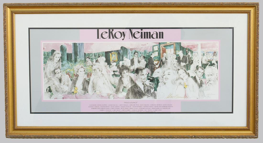 LeRoy Neiman Signed Off-Set Litho, Polo Lounge, COA (1 of 6)