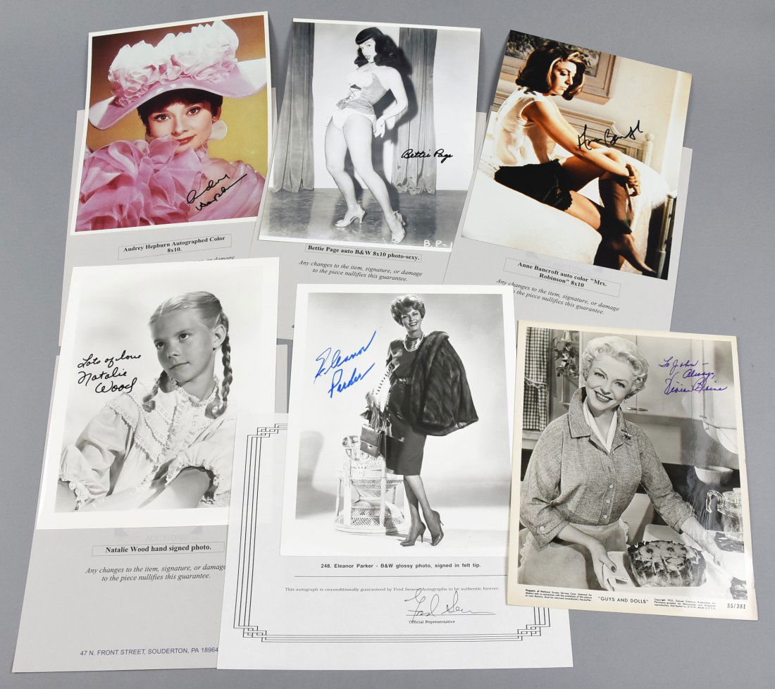 Signed Beauties, Bettie Page, Natalie Wood, Hepburn COA (1 of 3)