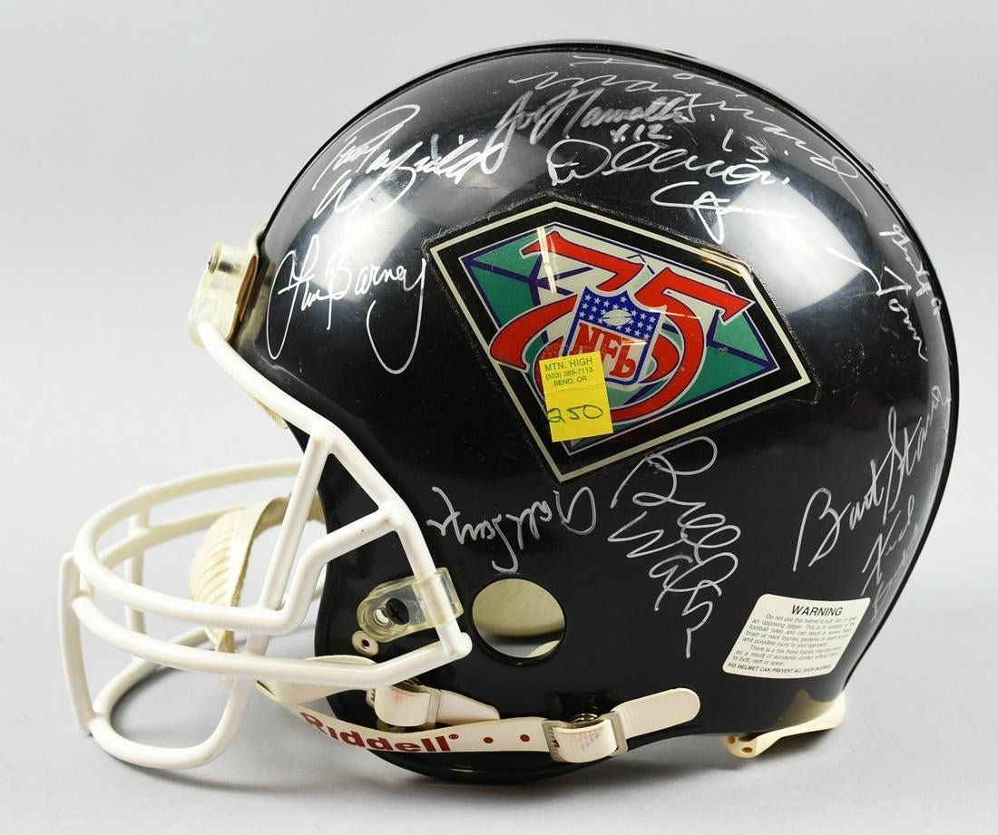 75th Anniversary of the NFL, HOF Signed Helmet (1 of 7)