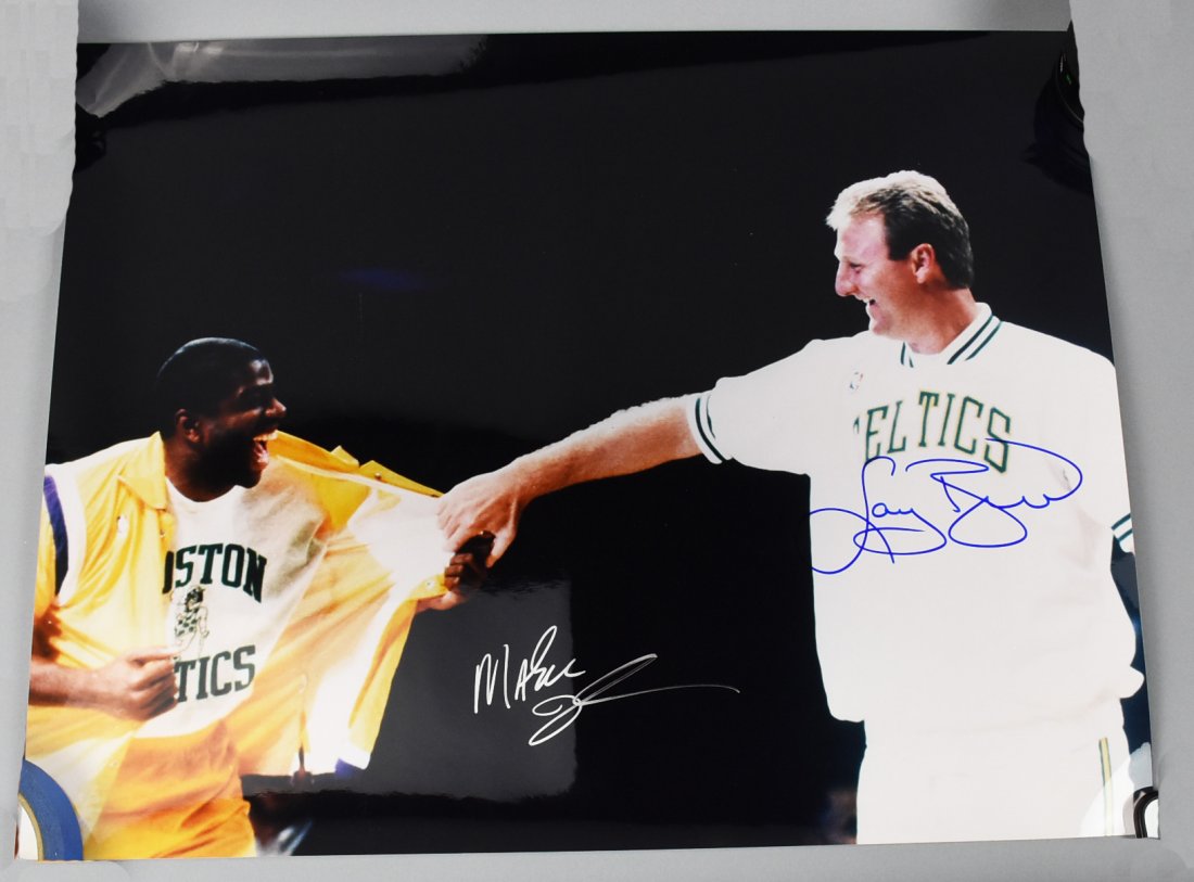 Signed Magic Johnson & Larry Bird Photograph (1 of 2)