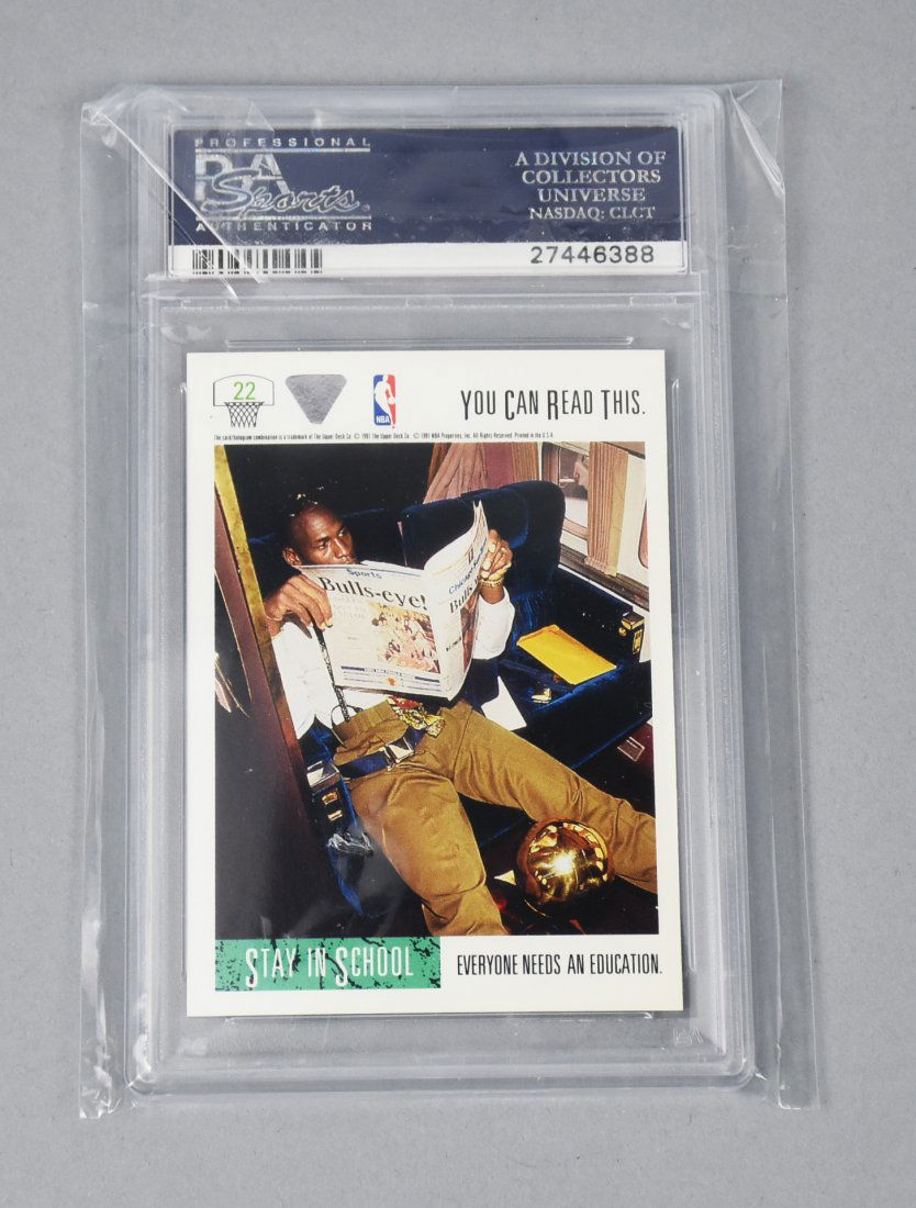 Rare Michael Jordan Stay In School Card PSA Gem Grade10 (1 of 2)