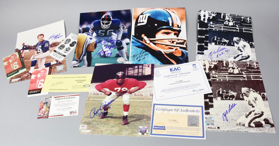 NY Giants Signed Photos PSA COAs Taylor Gifford Brown (1 of 4)