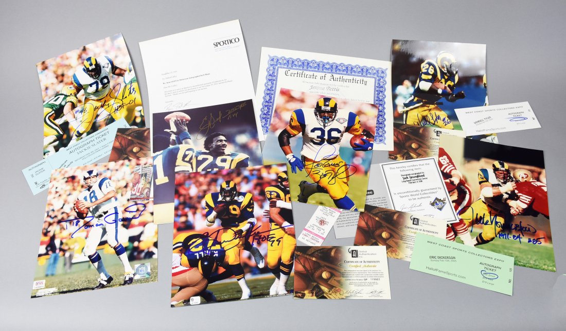 Rams  Player Signed Photos Dickerson Youngblood COA (1 of 3)