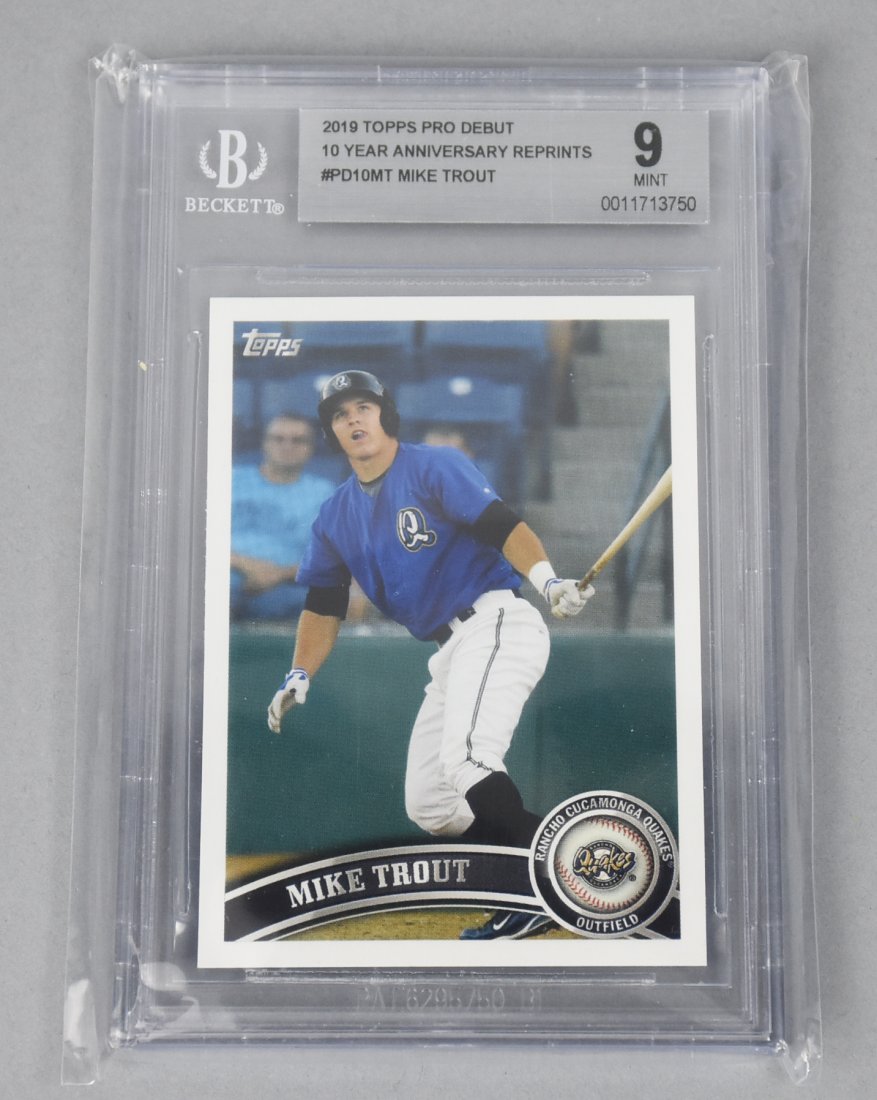 2019 Topps Mike Trout Card, Beckett Graded (1 of 2)