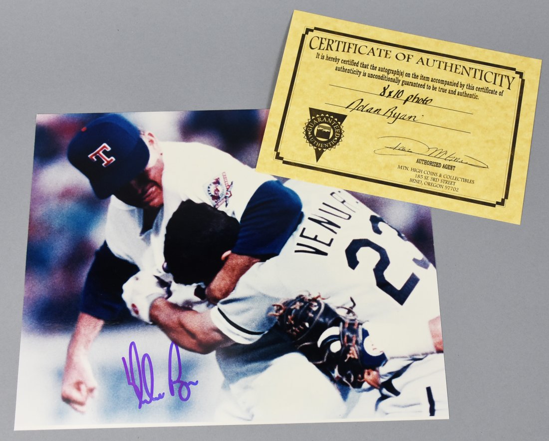 Signed Nolan Ryan Photo, Ventura Fight  COA (1 of 2)