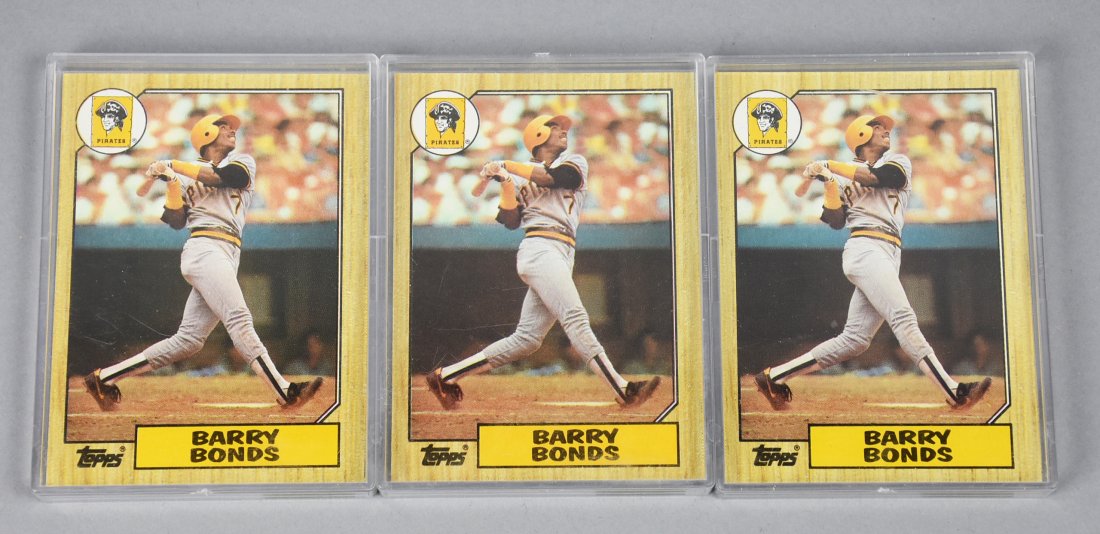Lot of 3 Topps Barry Bonds Rookie Cards (1 of 2)
