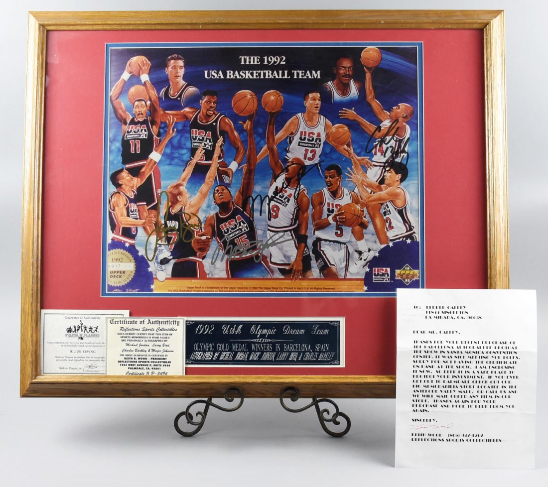 1992 USA Basketball "Dream Team" signed Jordan Barclay (1 of 5)