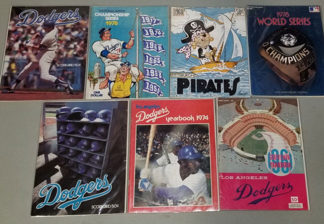 7 Baseball Programs Yearbooks Dodgers (1 of 7)