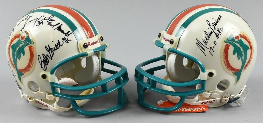 Miami Dolphins Signed Mini Helmets, Griese, Briscoe (1 of 6)