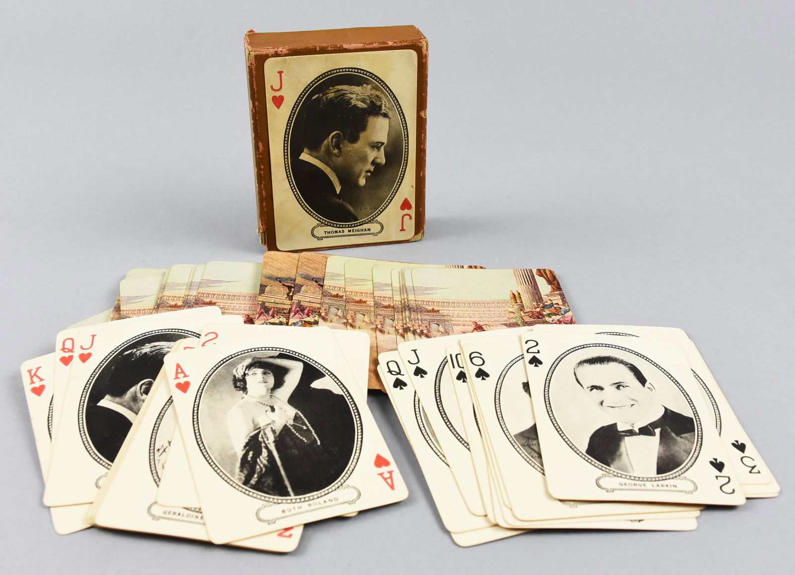 Rare USPC 1916 Movie Souvenir Playing Cards Silent Film (1 of 8)