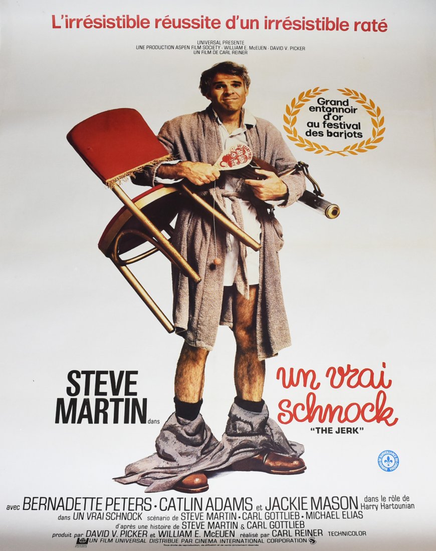 French Steve Martin The Jerk Linen Back  Poster Large! (1 of 9)