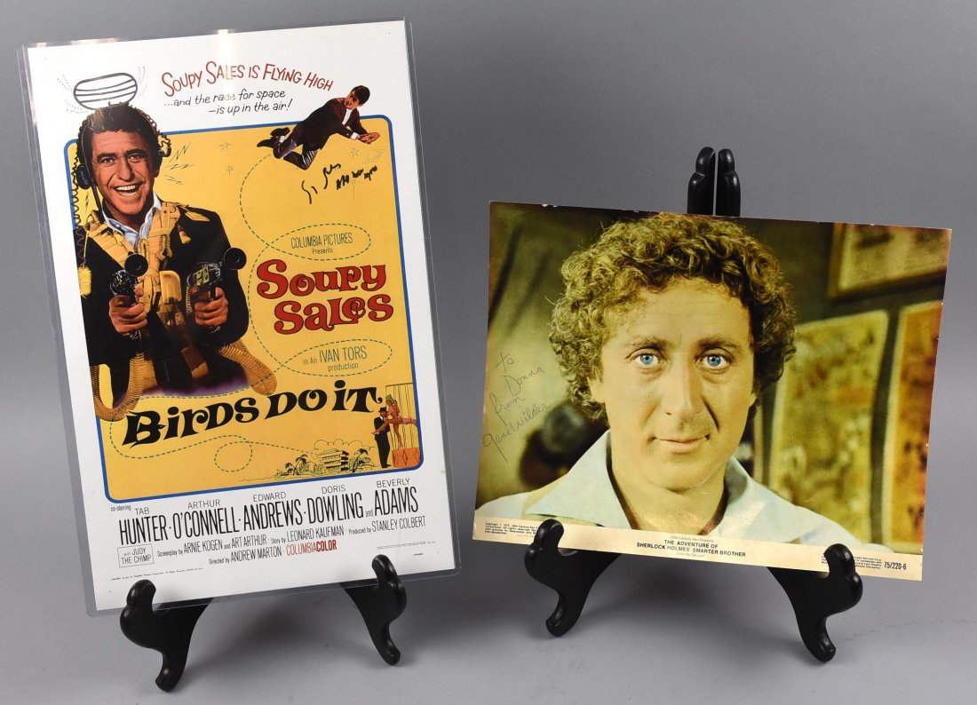 Signed Gene Wilder, Soupy Sales Lobby Cards (1 of 3)
