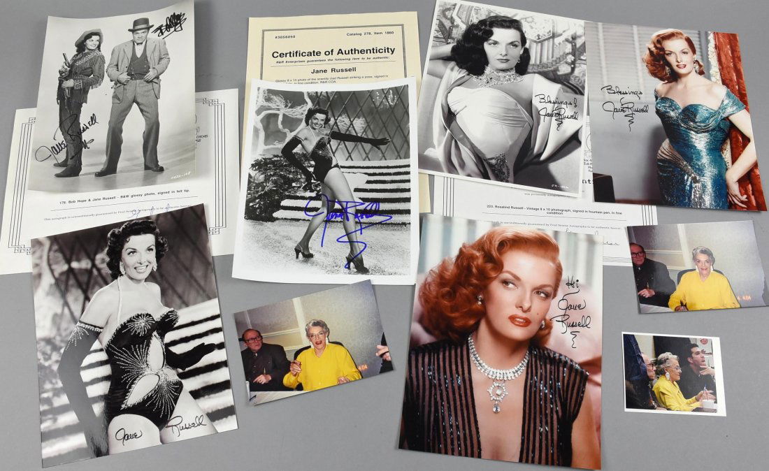 Jane Russell Signed Photos, COA Paleface, Bob Hope (1 of 8)