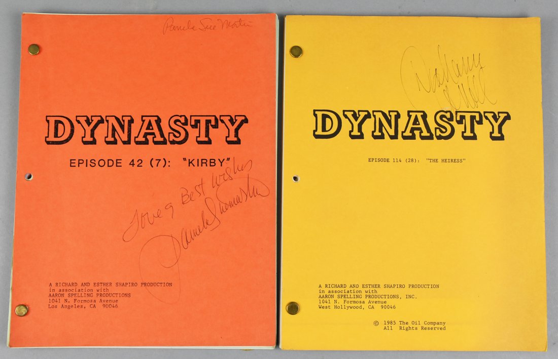 2 Dynasty TV Scripts Signed Pamela Sue & DiaHann (1 of 3)