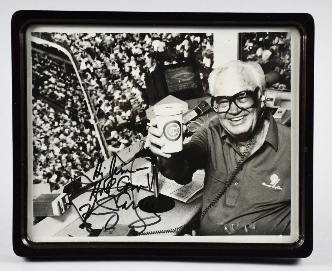 Signed Harry Carey Cubs B&W Photo (1 of 3)