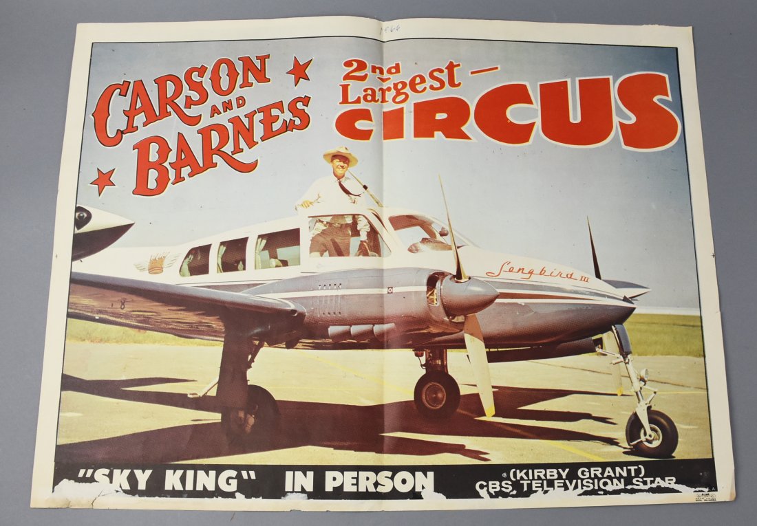 Sky King, Kirby Grant, Carson & Barnes Circus Poster (1 of 5)