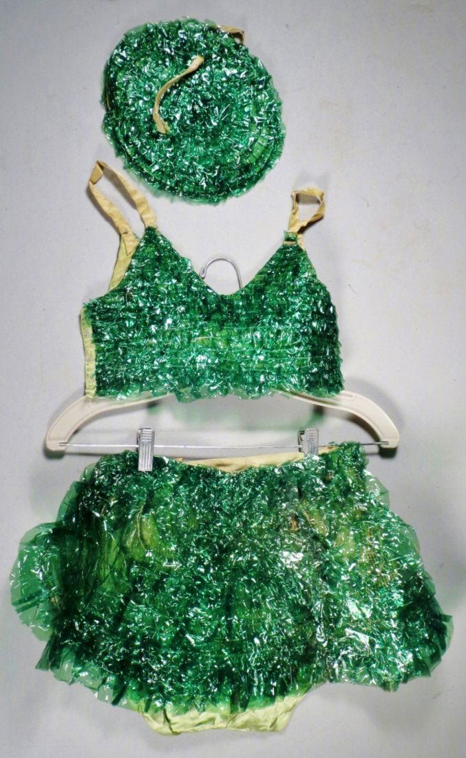 Vintage Green Plastic Ruffle Circus Performer Costume (1 of 7)