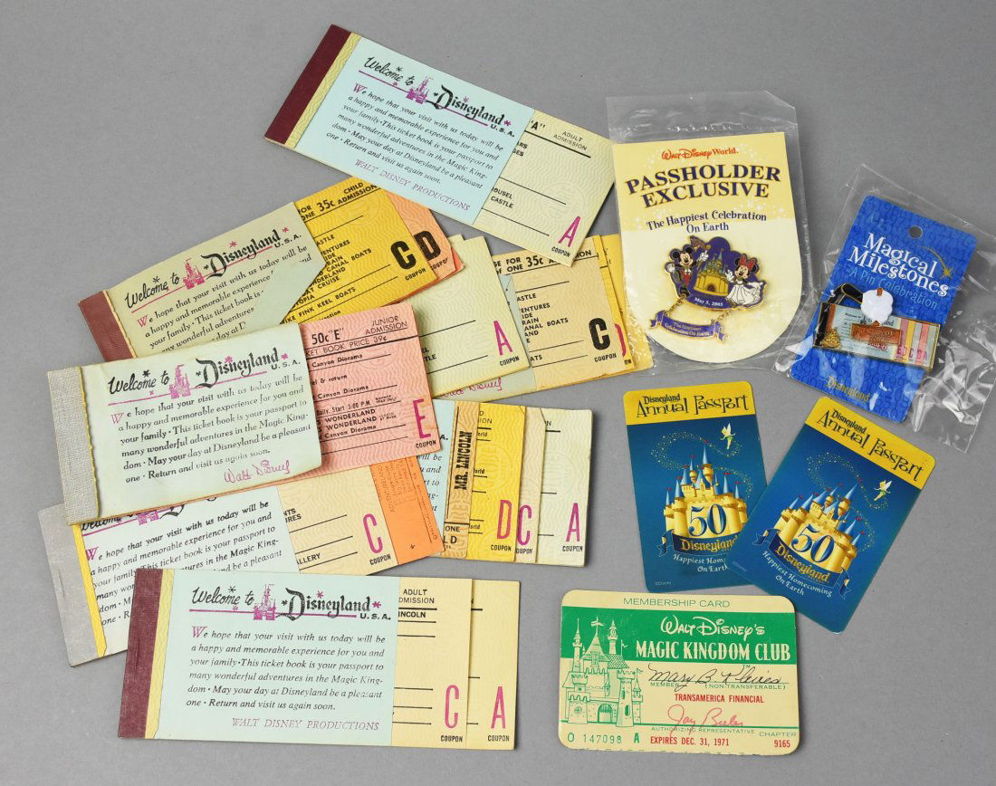 Vintage/Contemporary Disneyland Tickets/Passes (1 of 4)