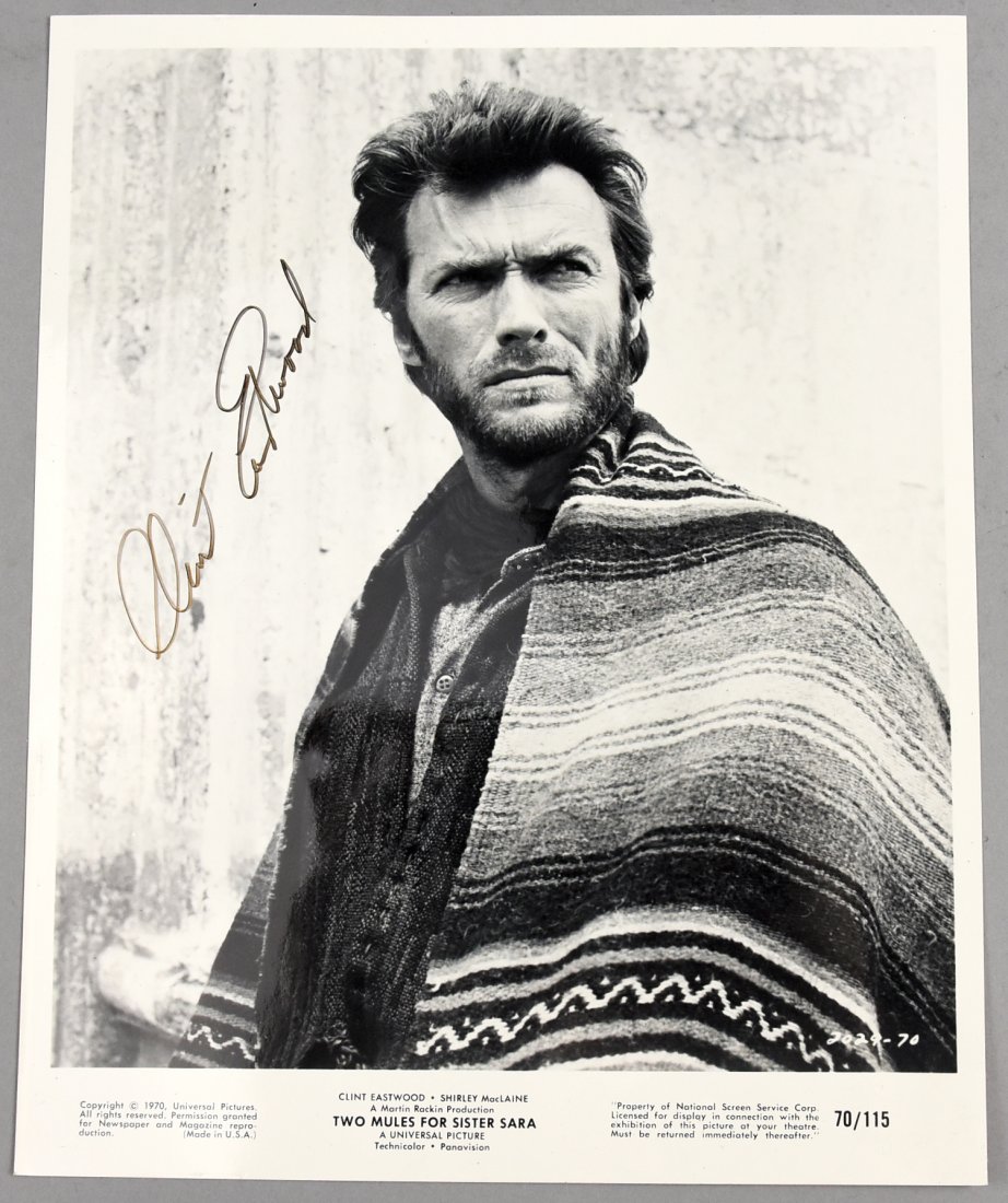Signed Clint Eastwood, Two Mules For Sister Sara: from two mules for sister sara