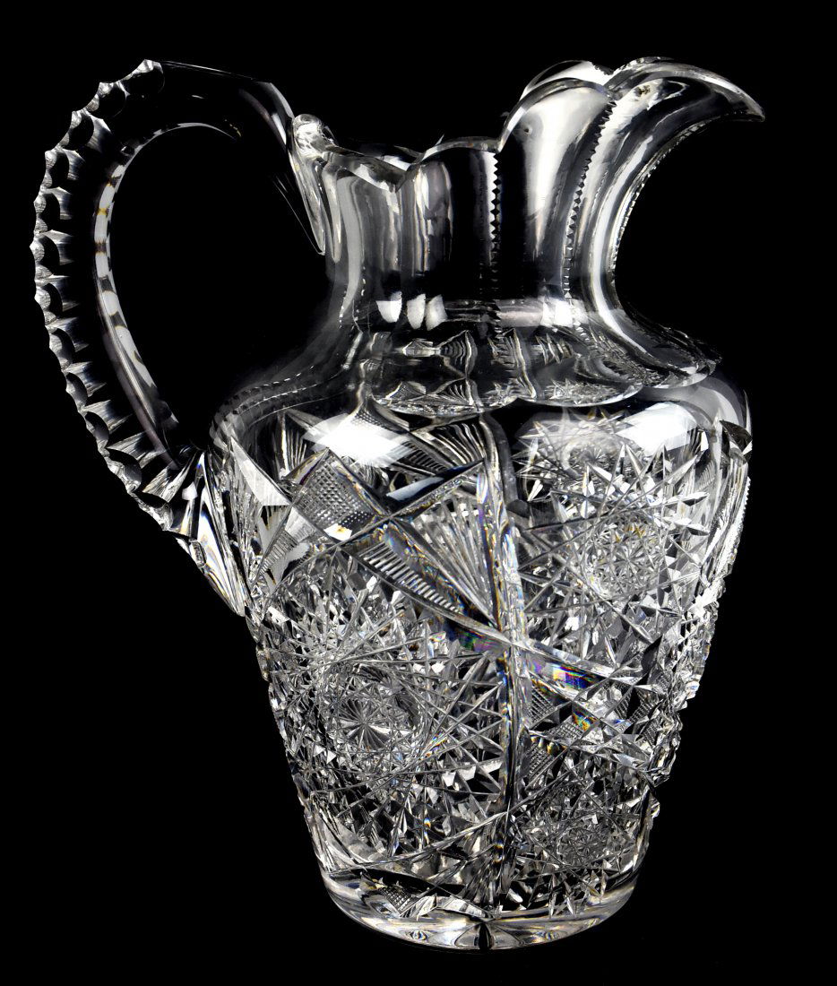 American Brilliant, Brunswick, Hobstar Pitcher (1 of 10)