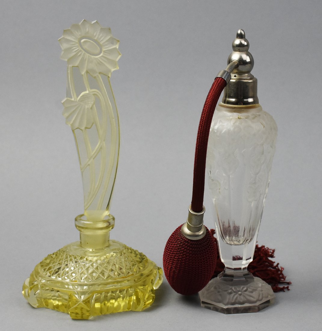 Vintage Czech Cut/Acid Crystal Perfume Bottles (1 of 4)