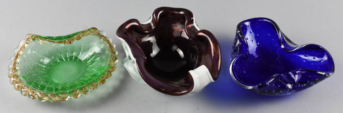 (3) c1950 Murano Glass Bowls (1 of 5)