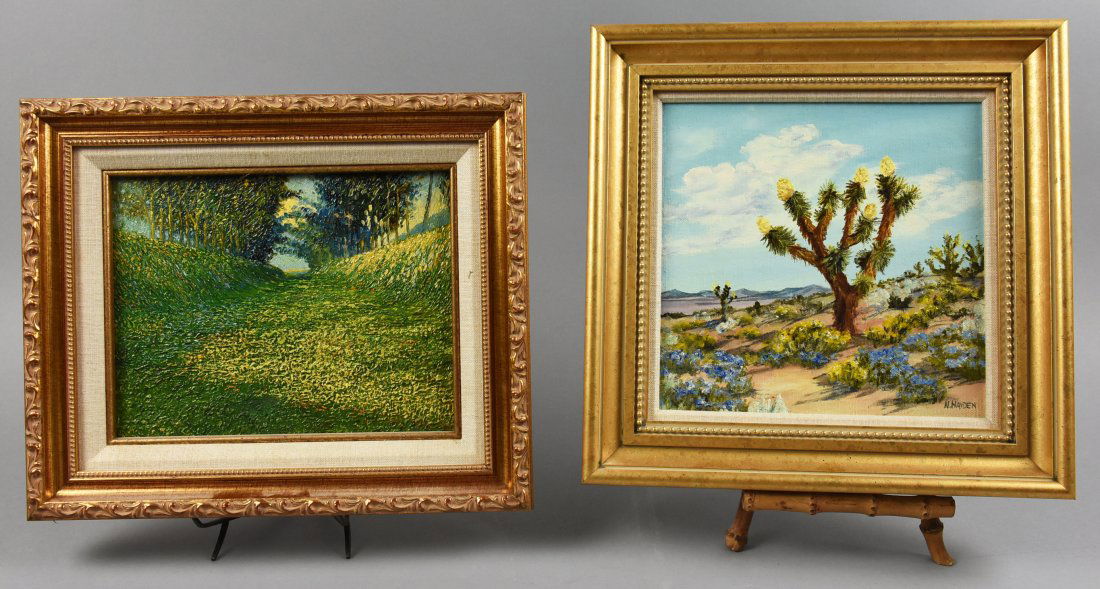 (2) Oil On Board Paintings, N. Hayden (1 of 6)