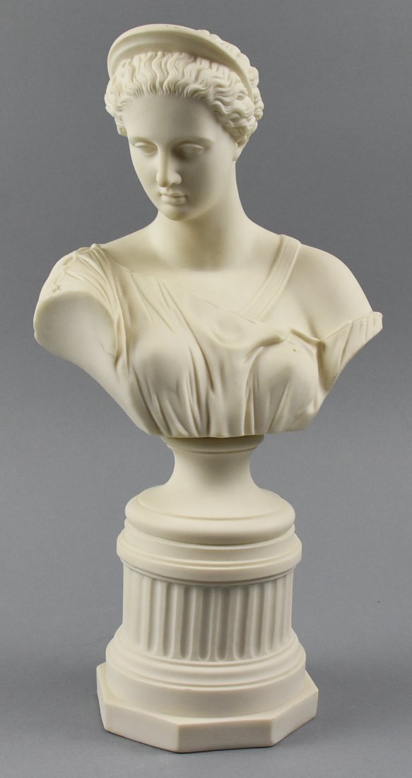 Parian Bust, Greek Goddess Diana (1 of 6)