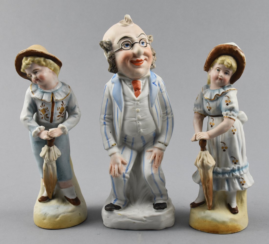 (3) Antique Victorian Bisque Figurines (1 of 3)