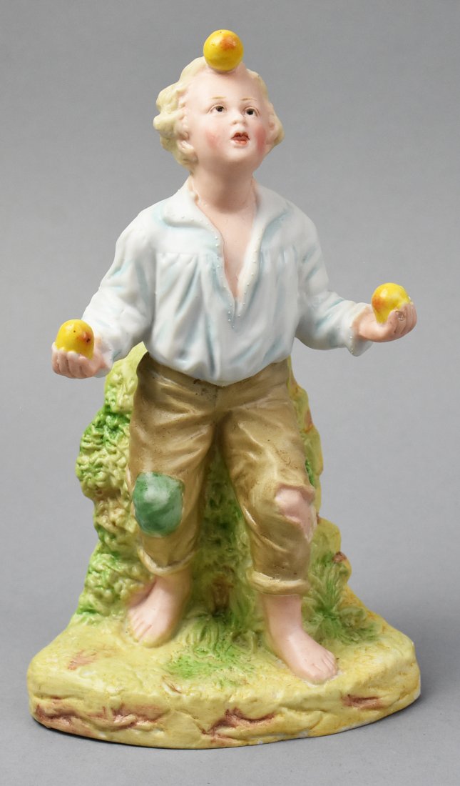Antique G. Heubach Bisque Boy Juggling (1 of 5)