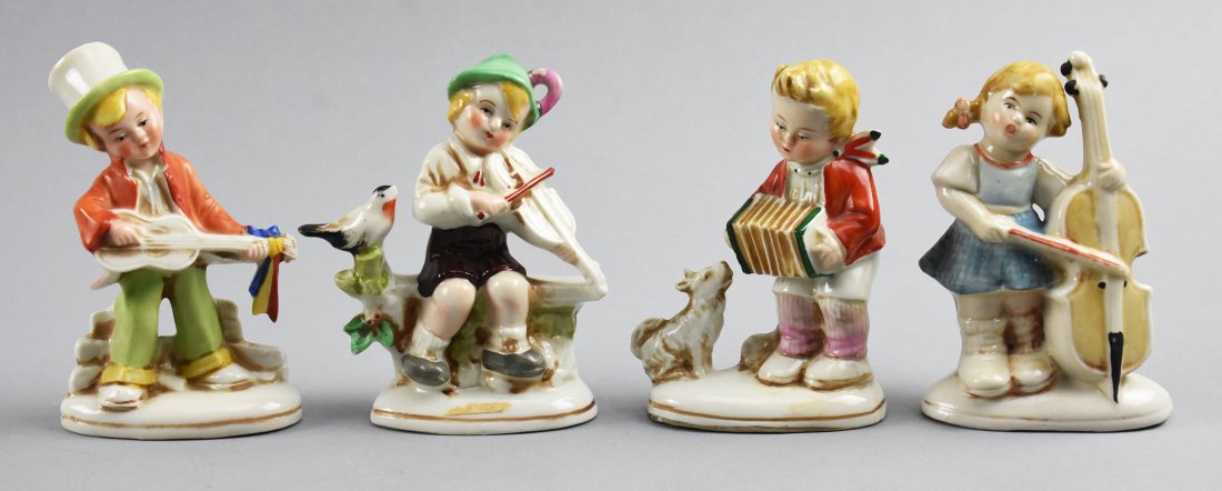 4 Pc Gebruder Heubach Porcelain Musicians (1 of 3)